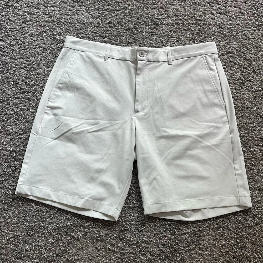 Holderness & Bourne Harwood Shorts Chino Golf Stretch Stone Grey Mens 38 9”